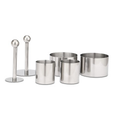 Kalupi inox, set 4/1 sa potiskivačima 2/1 W14158